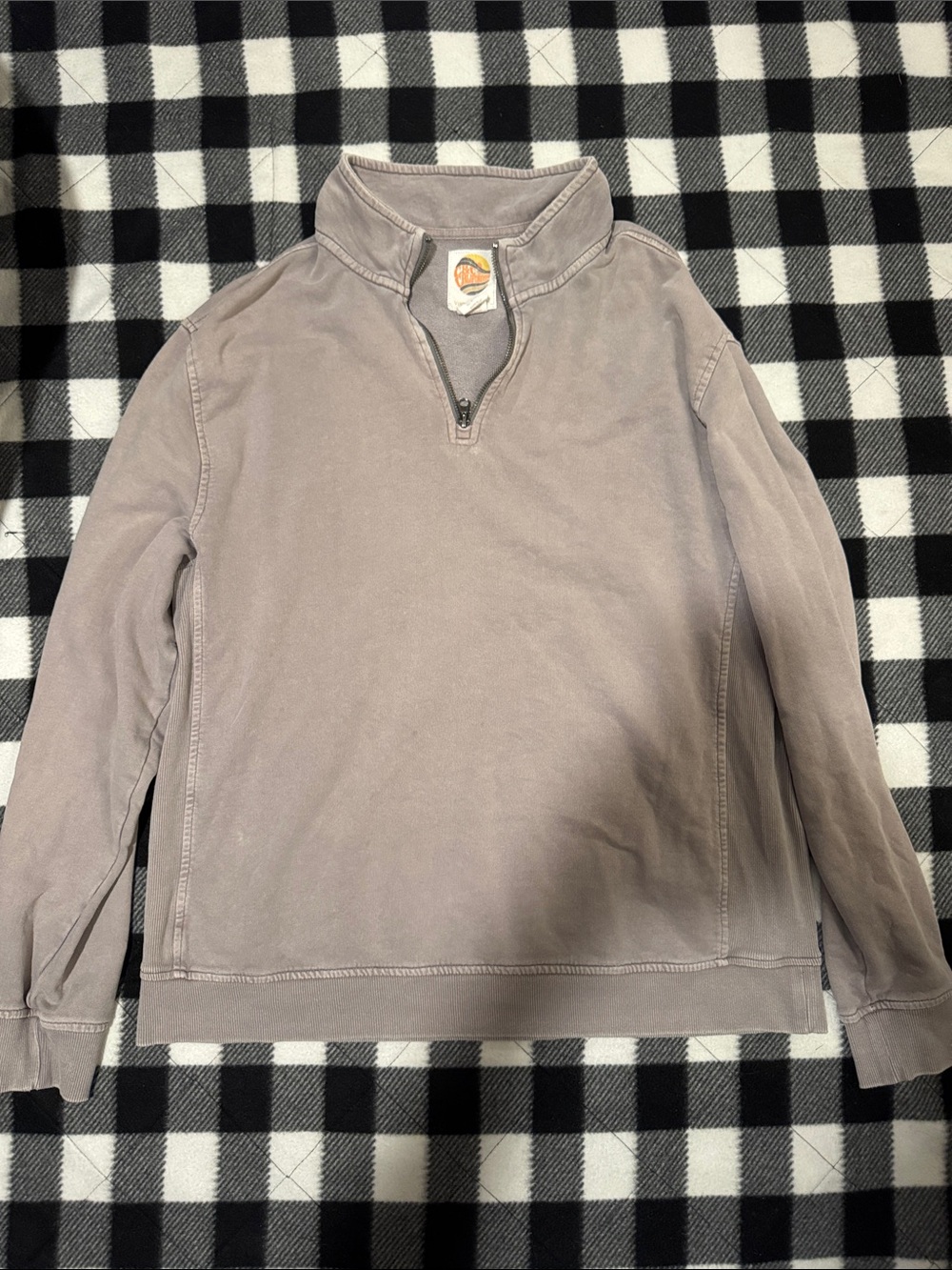 Men's Quarter-Zip Pullover Sweater - Taupe